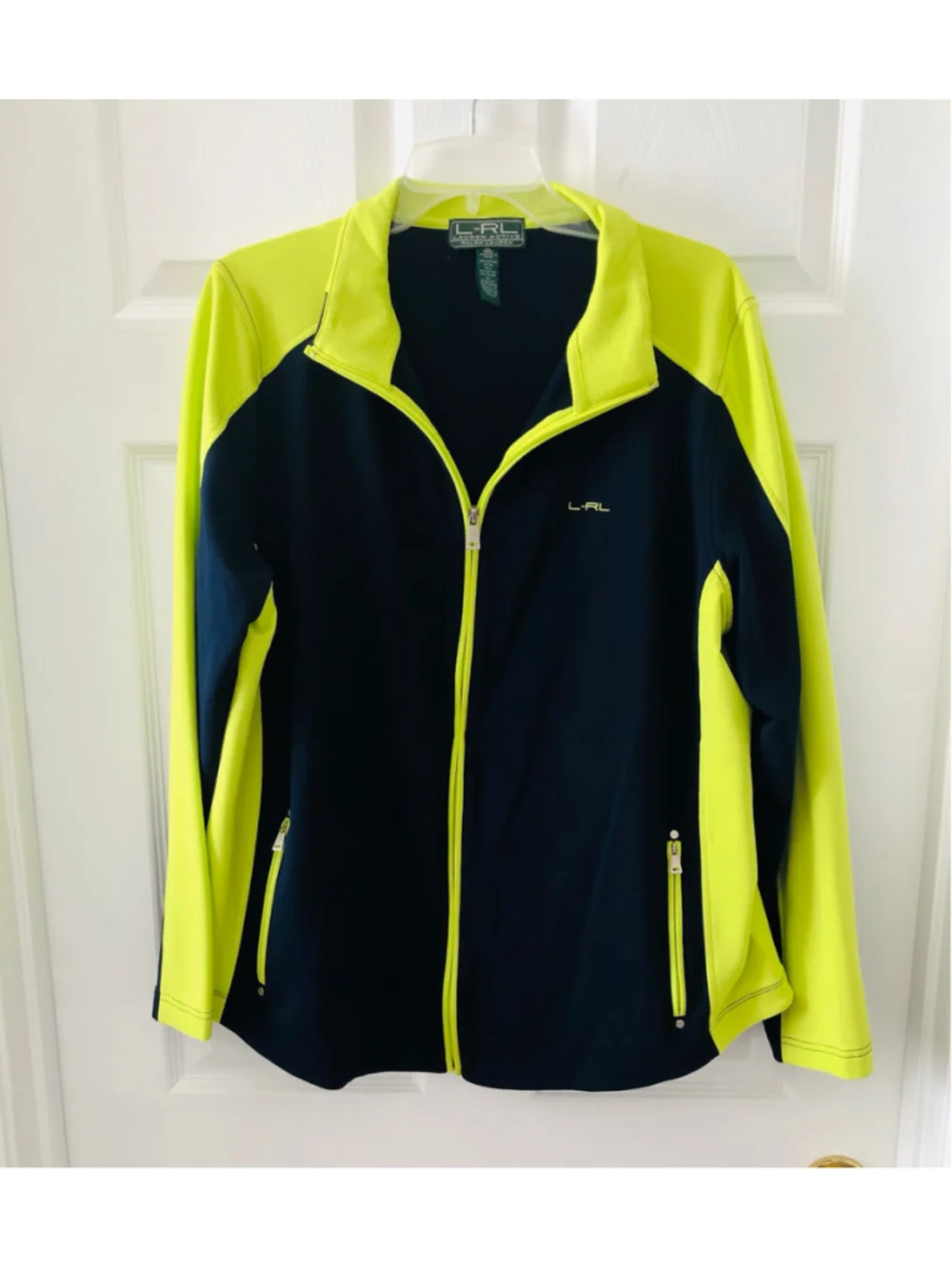 L-RL Lauren Active Ralph Lauren Size 2X Colorblock Track Jacket Preppy Y2K Sport